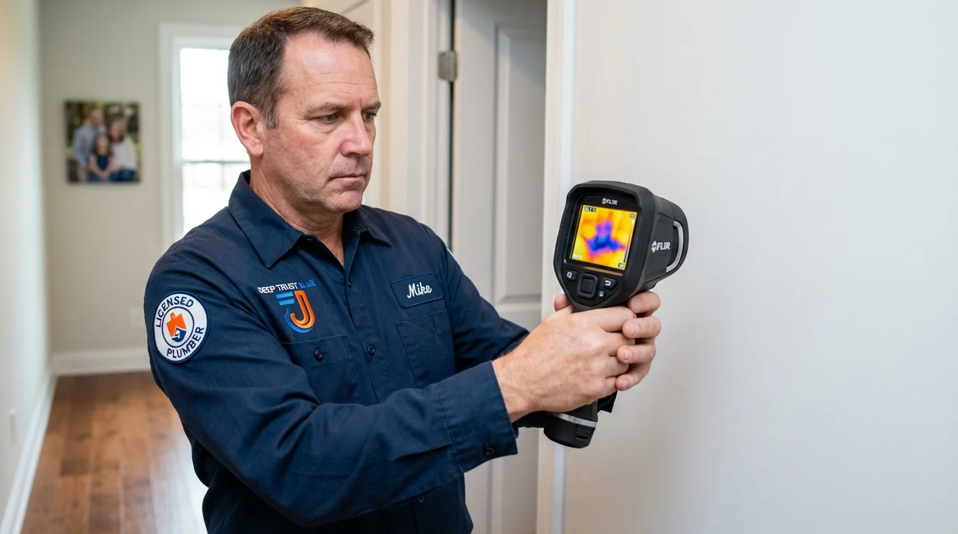 Thermal imaging leak detection by Johns Plumbing LLC in Olivia